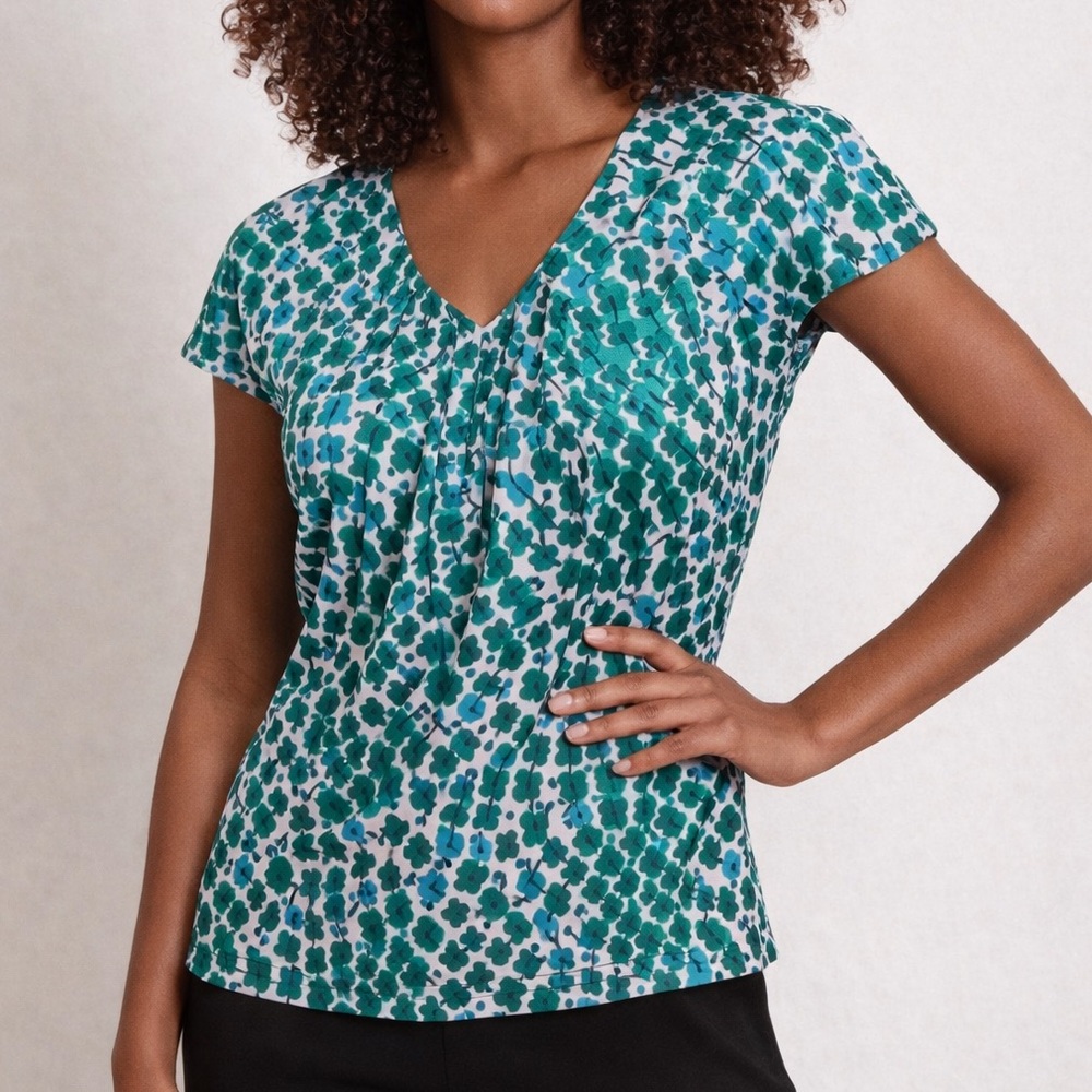 Boden Floral‎ Silk Blend Top Size 8